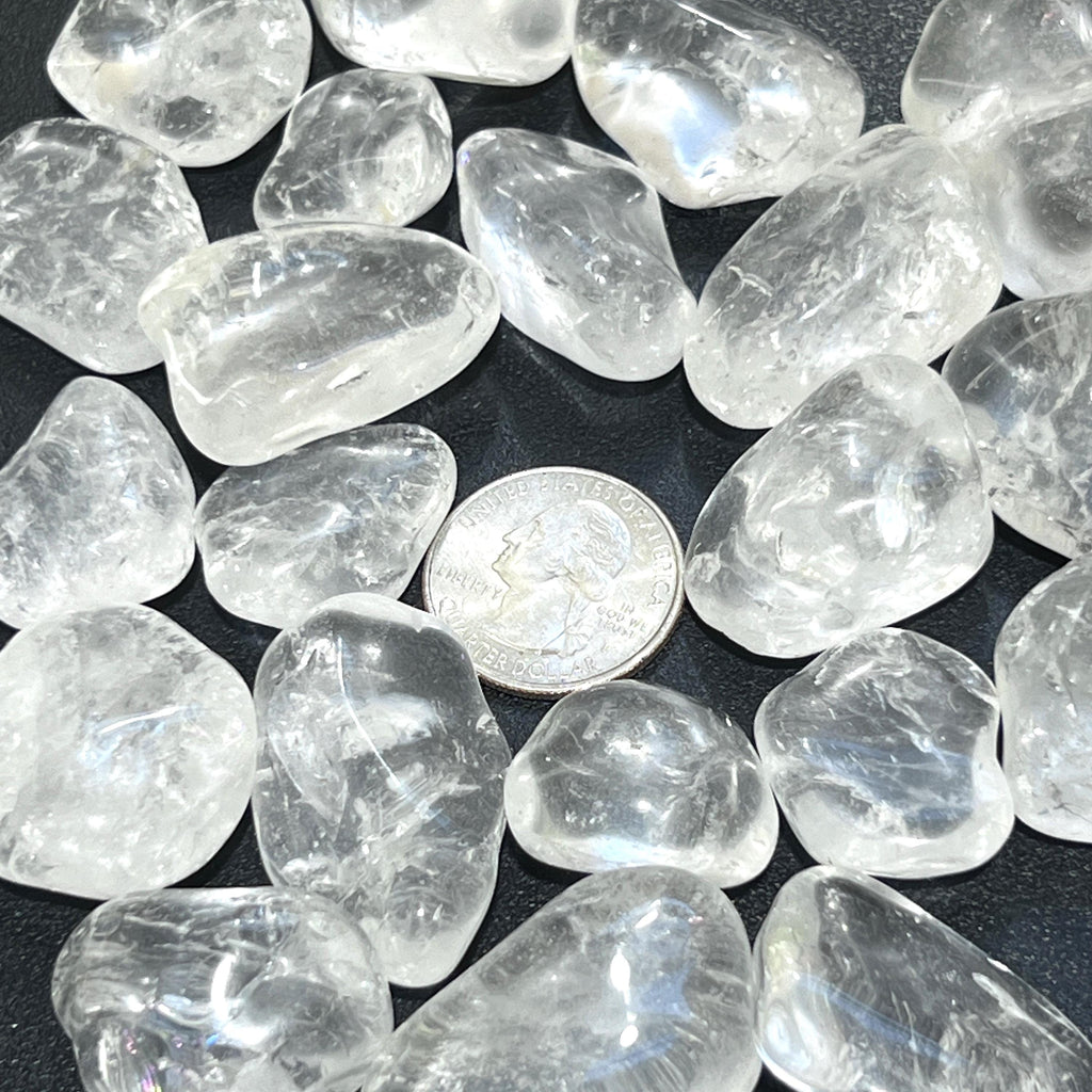 Clear Quartz Crystal Tumbled Stones (By The Piece or Pound)