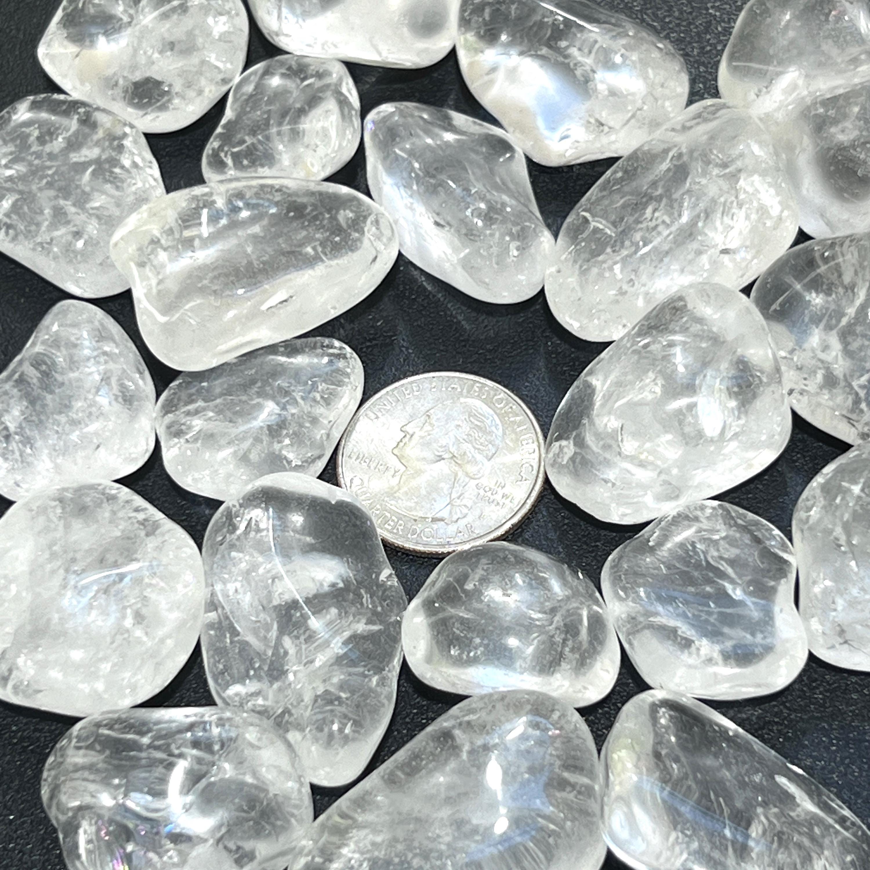 Clear Quartz Crystal Tumbled Stones (By The Piece or Pound)