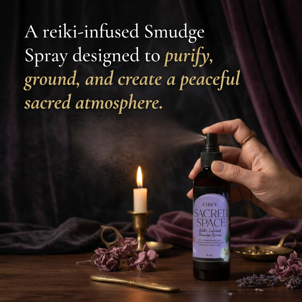Sacred Space Smudge Spray – 4 oz Cleansing & Purifying Mist