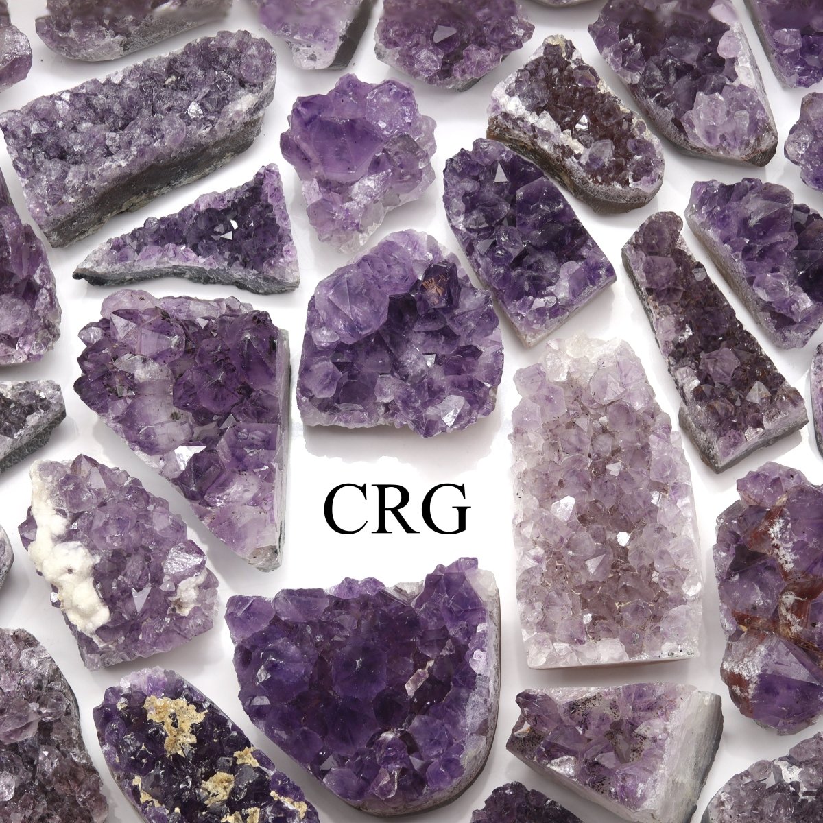 Amethyst Cut Druzy with Basalt Bases / 1.5-3.5" AVG - 1 KILO LOT