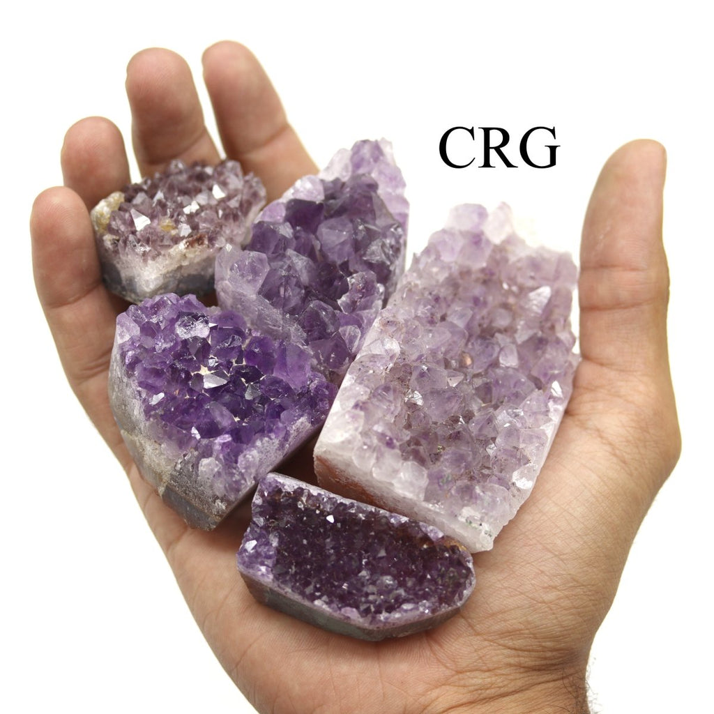 Amethyst Cut Druzy with Basalt Bases / 1.5-3.5" AVG - 1 KILO LOT