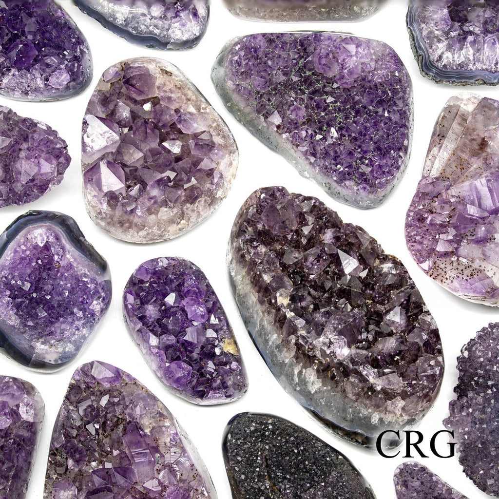 Amethyst Druzy Freeforms with Polished Edges / 2-5" AVG - 1 KILO LOT