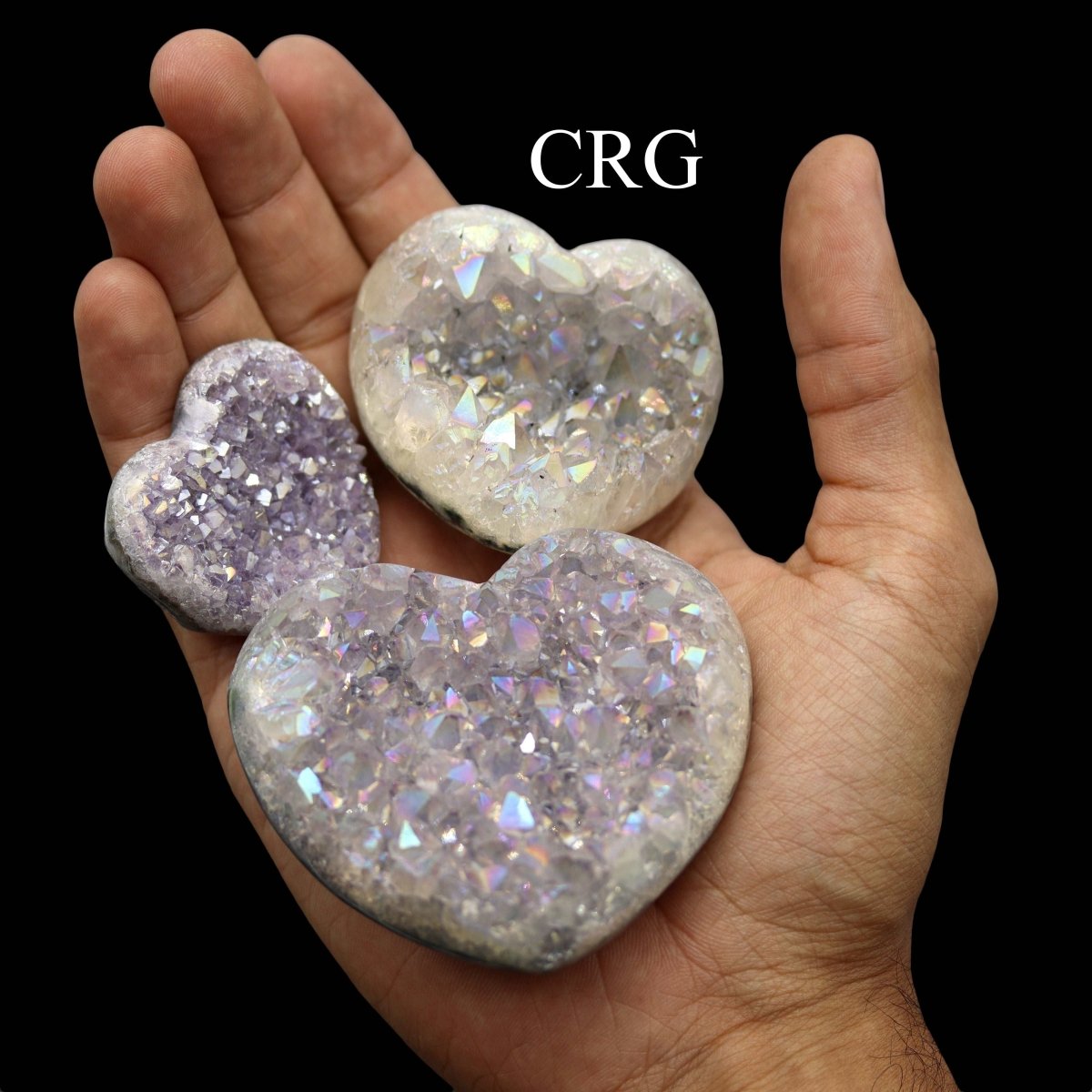 Angel Aura Amethyst Hearts / 150-500g AVG - 1 KILO LOT