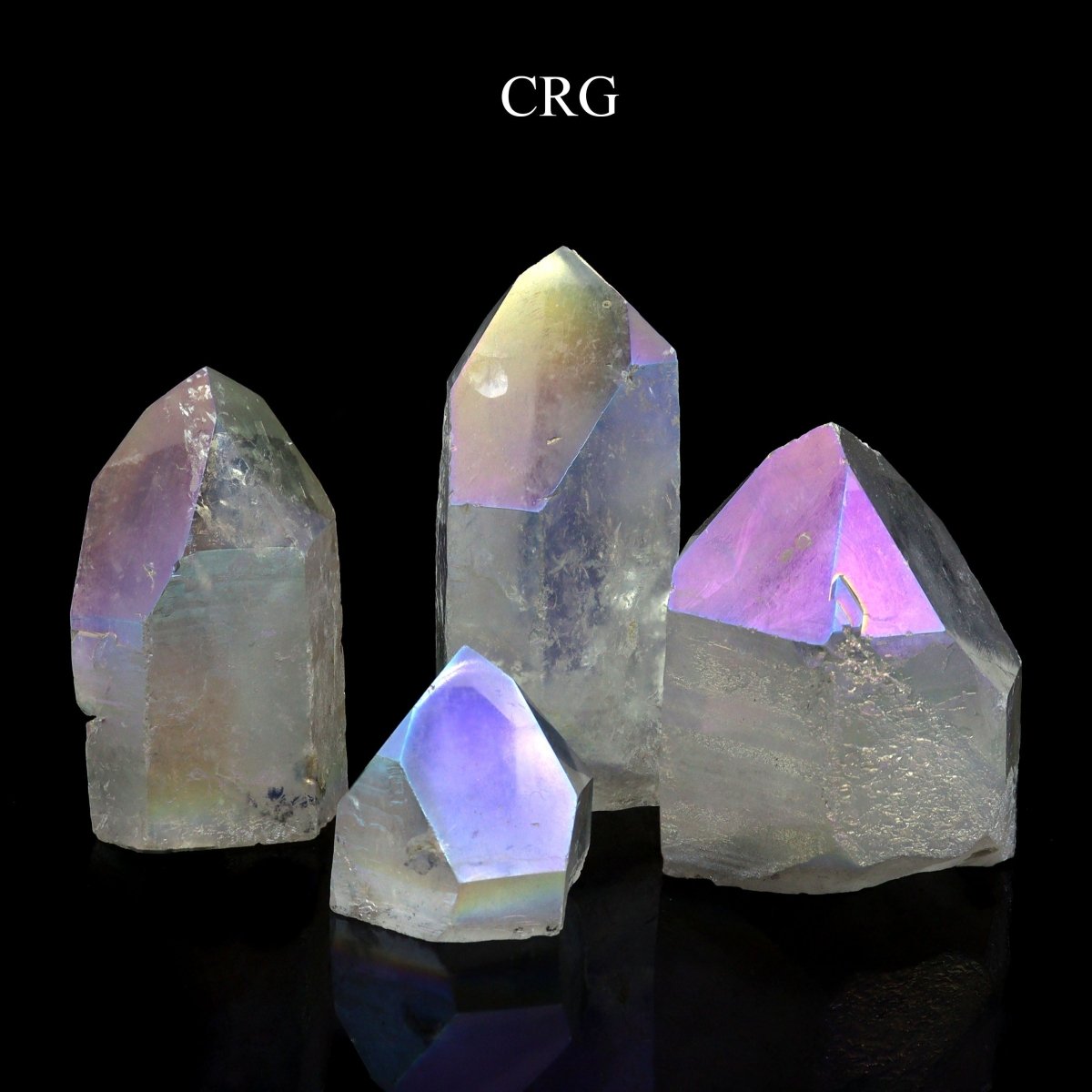 Angel Aura Crystal Quartz Points with Cut Bases / 2-4" AVG - 1 KILO LOT