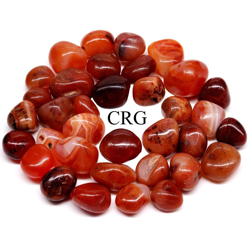 Carnelian SUPER Tumbled from India - 10-30 mm - 1 KILO LOT
