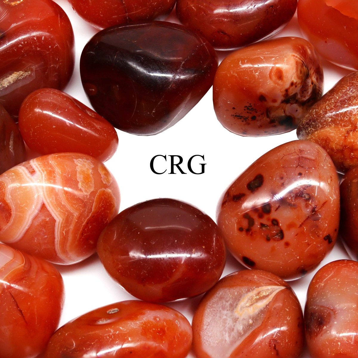 Carnelian SUPER Tumbled from India - 10-30 mm - 1 KILO LOT