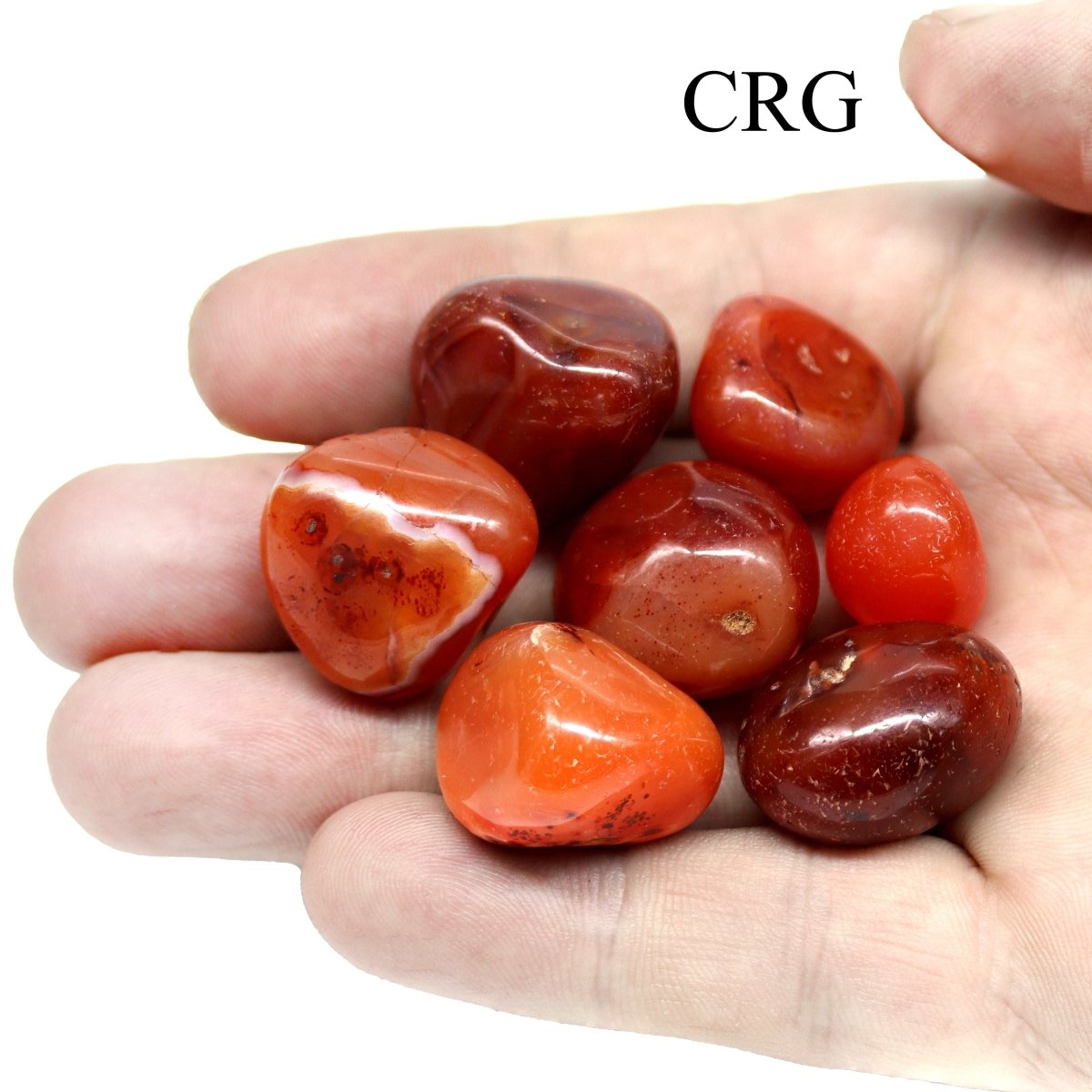 Carnelian SUPER Tumbled from India - 10-30 mm - 1 KILO LOT
