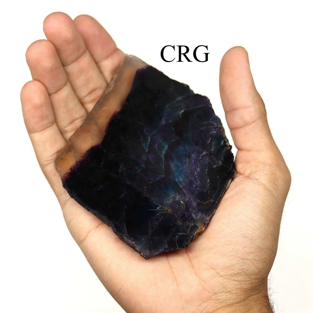 Dark Rainbow Fluorite Slabs / 7-8cm AVG - 1 KILO LOT