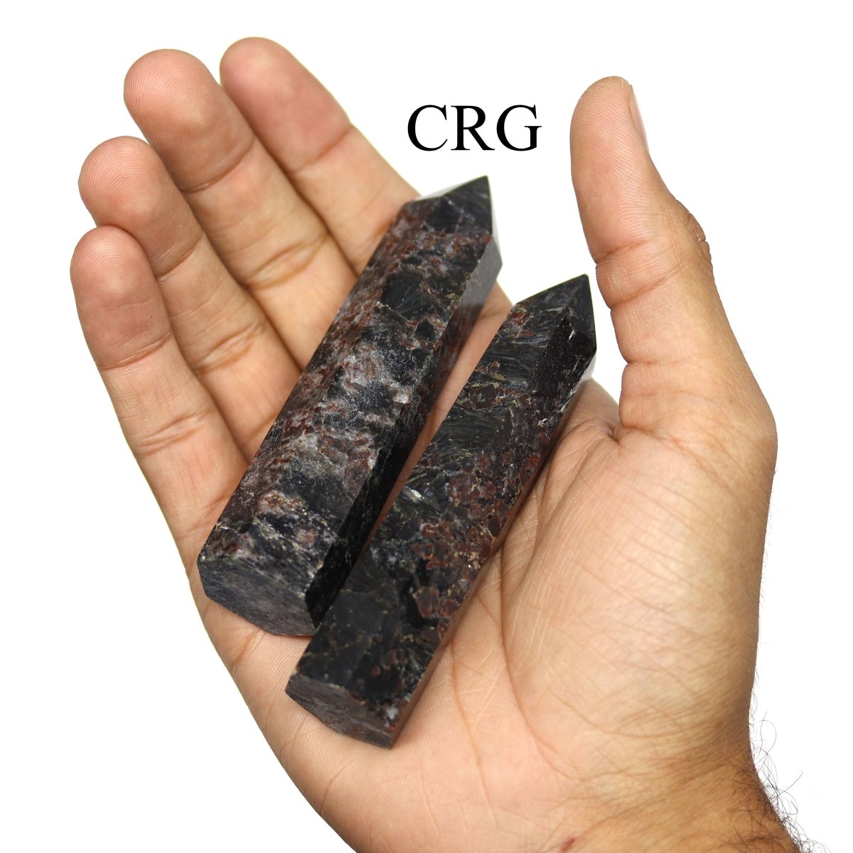 Garnet Towers with Astrophyllite Inclusions / 4-12cm AVG - 1 KILO LOT