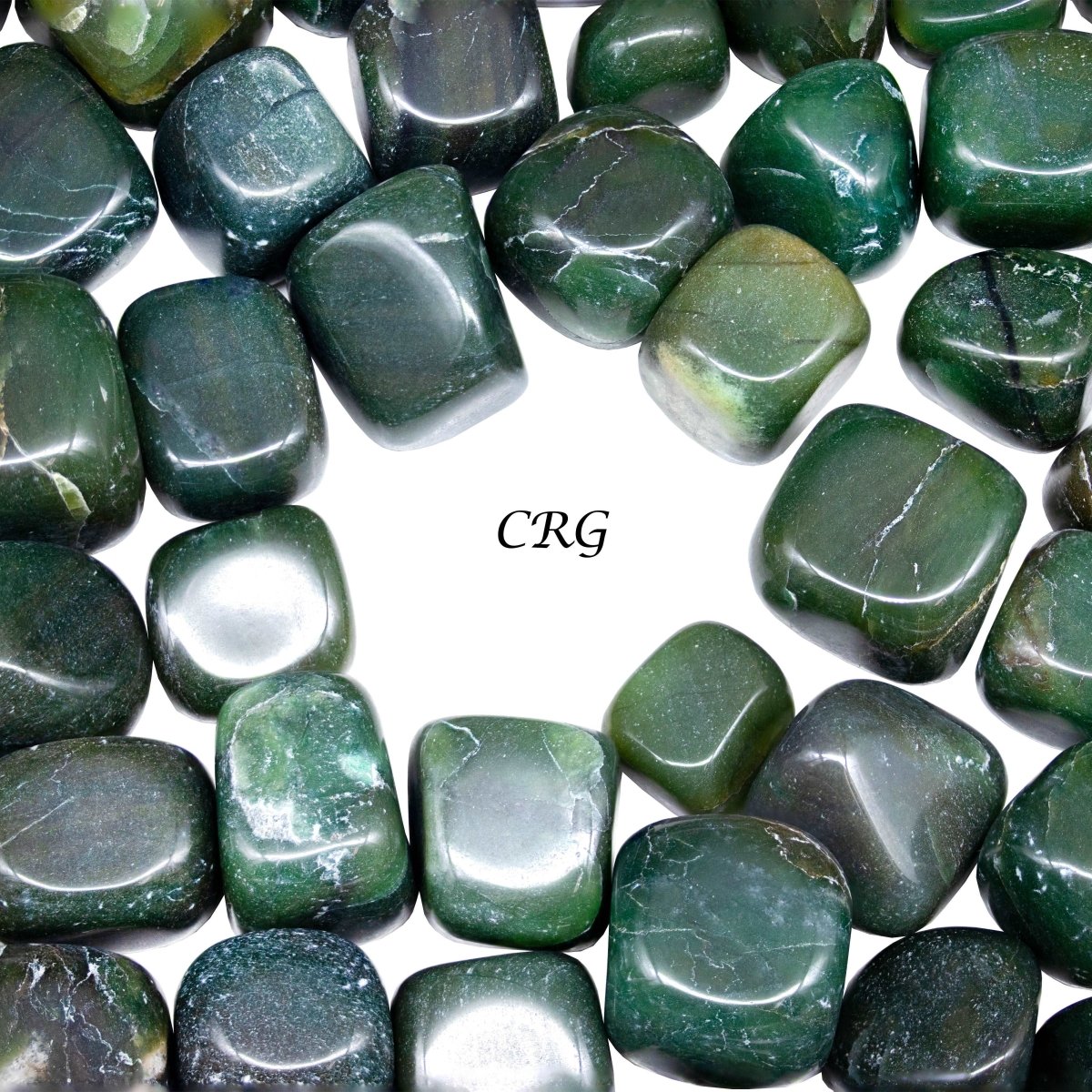 Tumbled High Quality Green Jadeite / 1-2" AVG - 1 KILO LOT