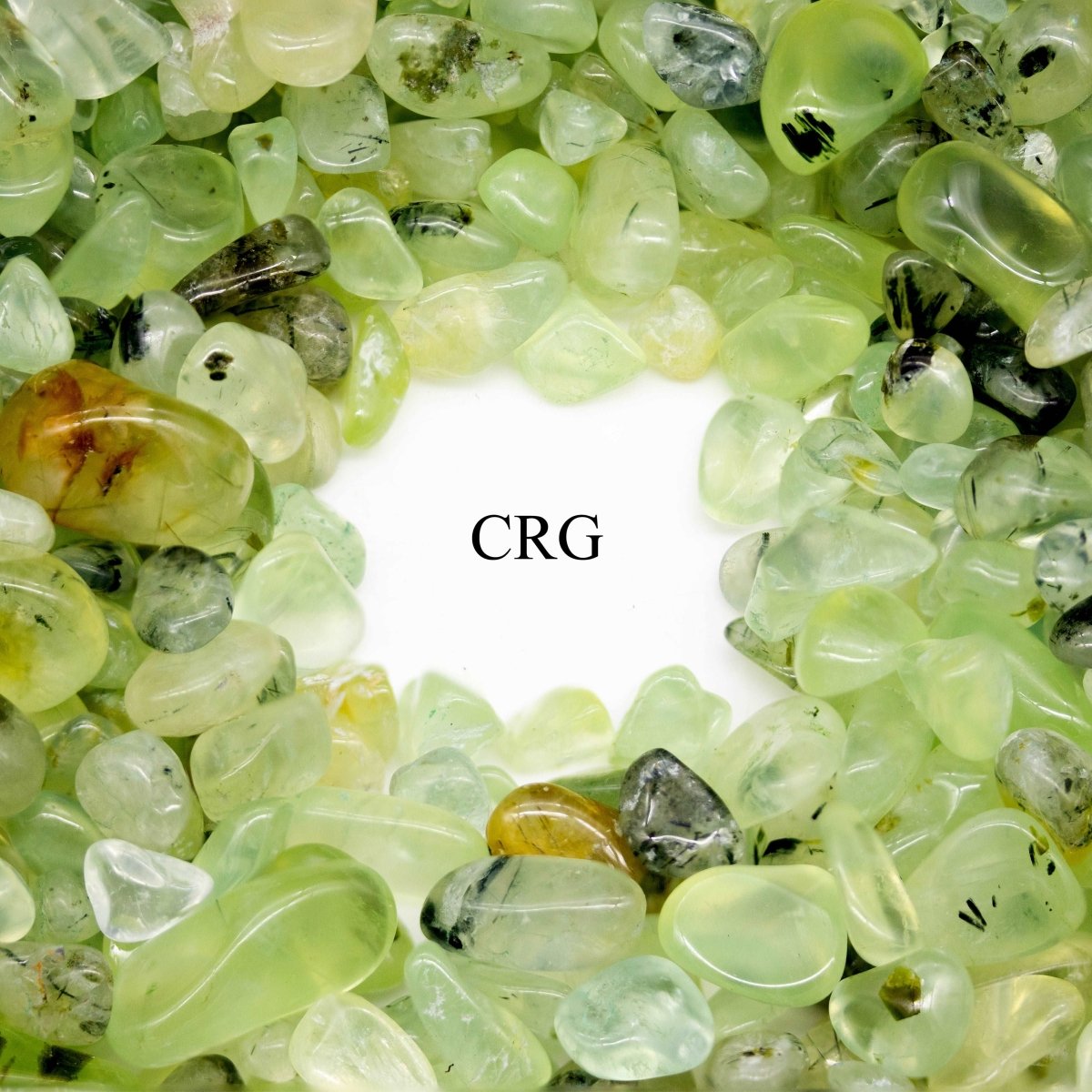 Tumbled Green Prehnite Confetti Chips / 4-7mm AVG - 1 KILO LOT