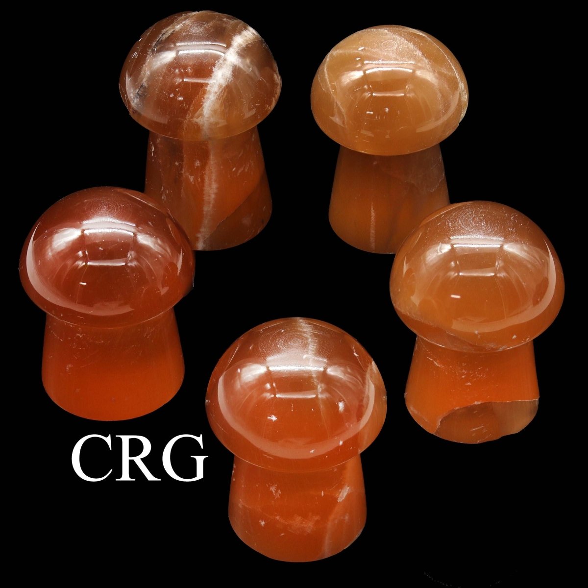 Honey Calcite Mushrooms (1 Kilo) 1.5 to 3.5 Inches
