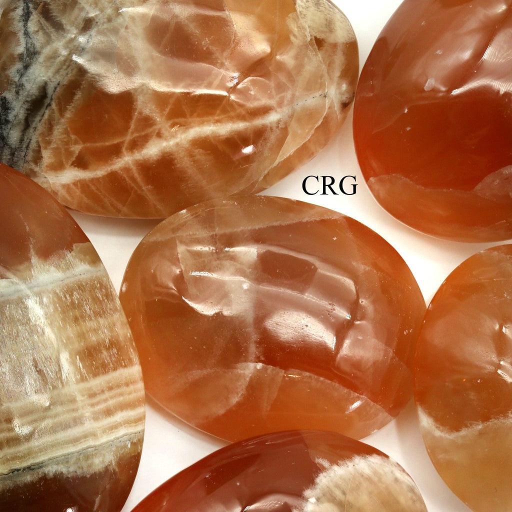 Honey Calcite Palm Stones / 40-90mm AVG - 1 KILO LOT