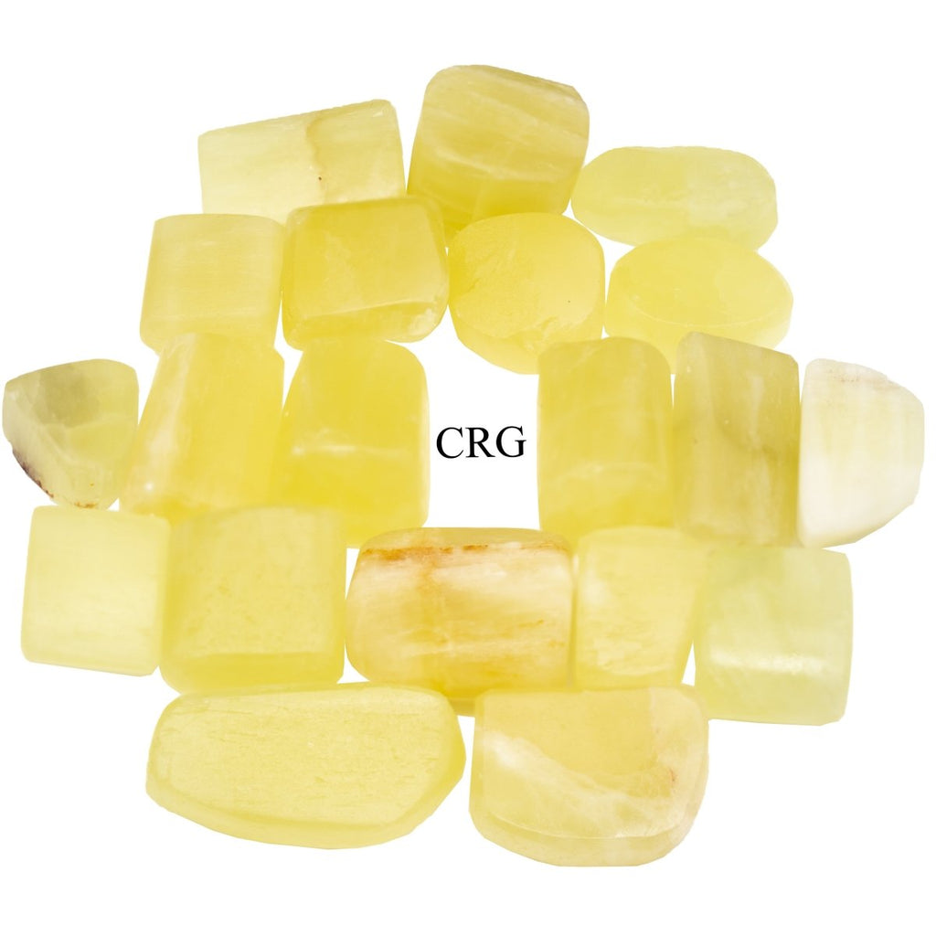 Tumbled Extra Quality Lemon Calcite / 1-2" AVG - 1 KILO LOT