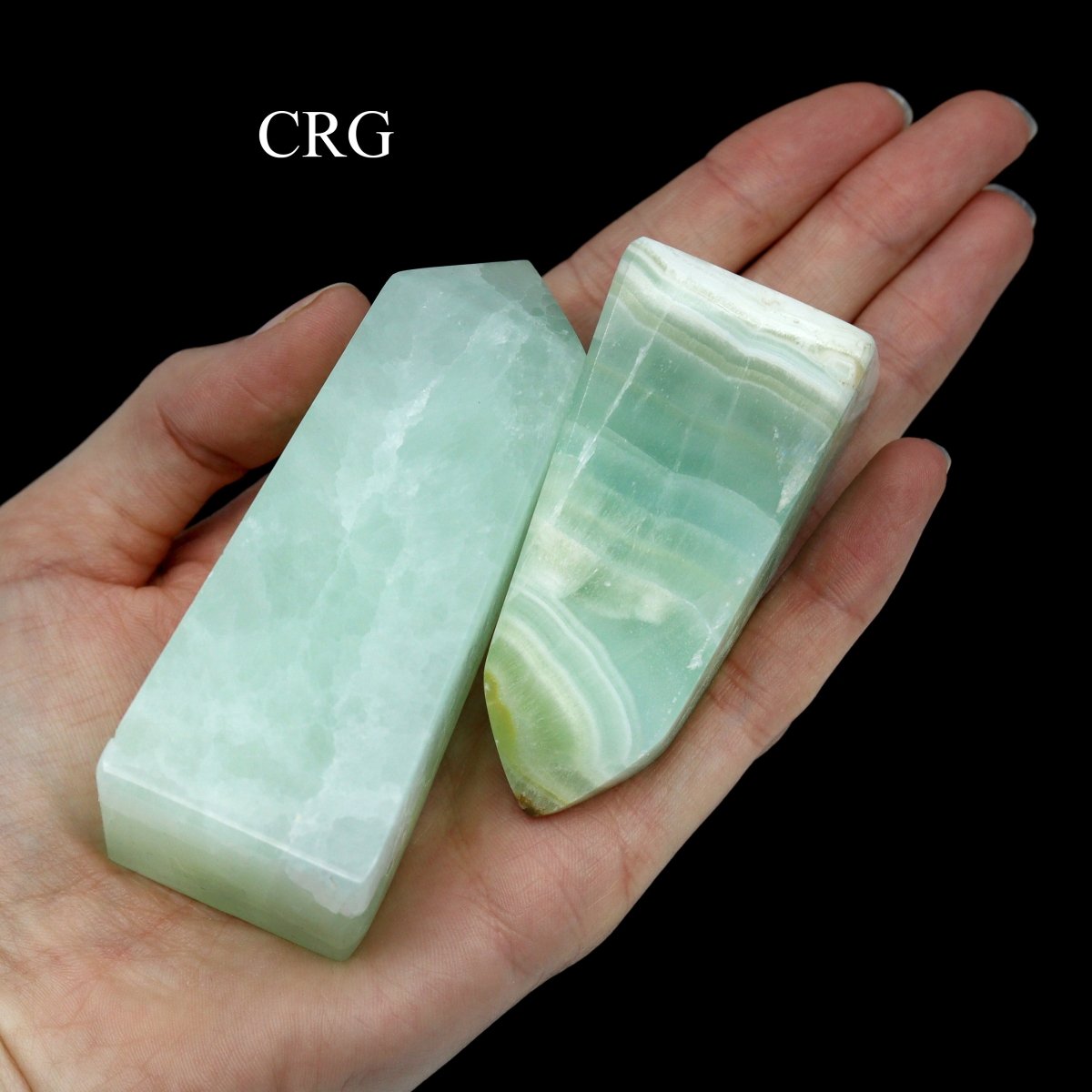 Pistachio Calcite Obelisk Towers / 1-5" AVG - 1 KILO LOT