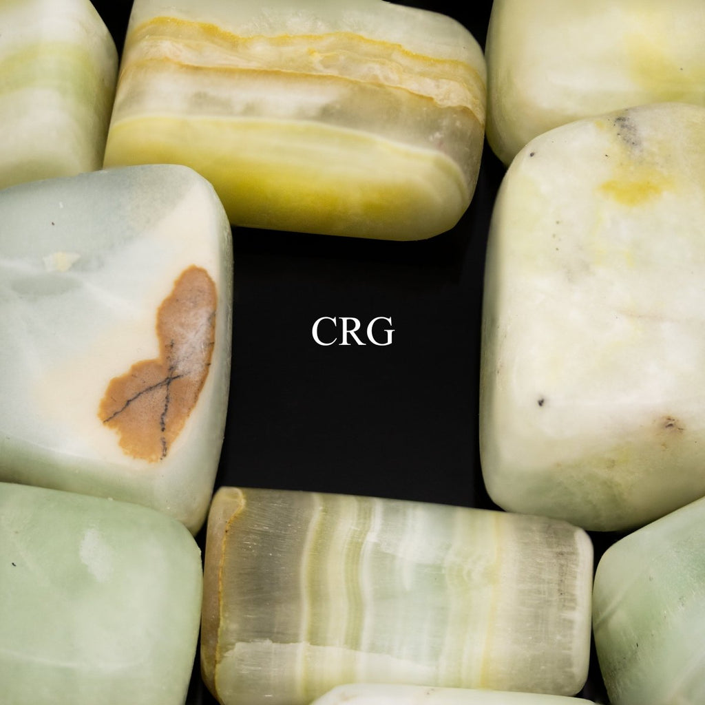 Tumbled Extra Quality Pistachio Calcite / 1-2" AVG - 1 KILO LOT