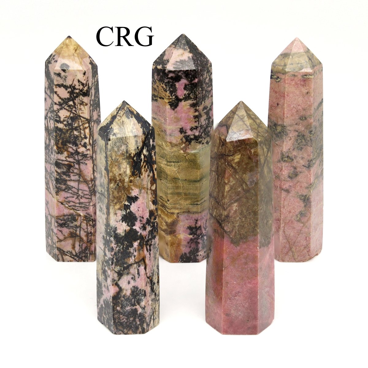 Rhodonite Obelisks / 4-12cm AVG - 1 KILO LOT