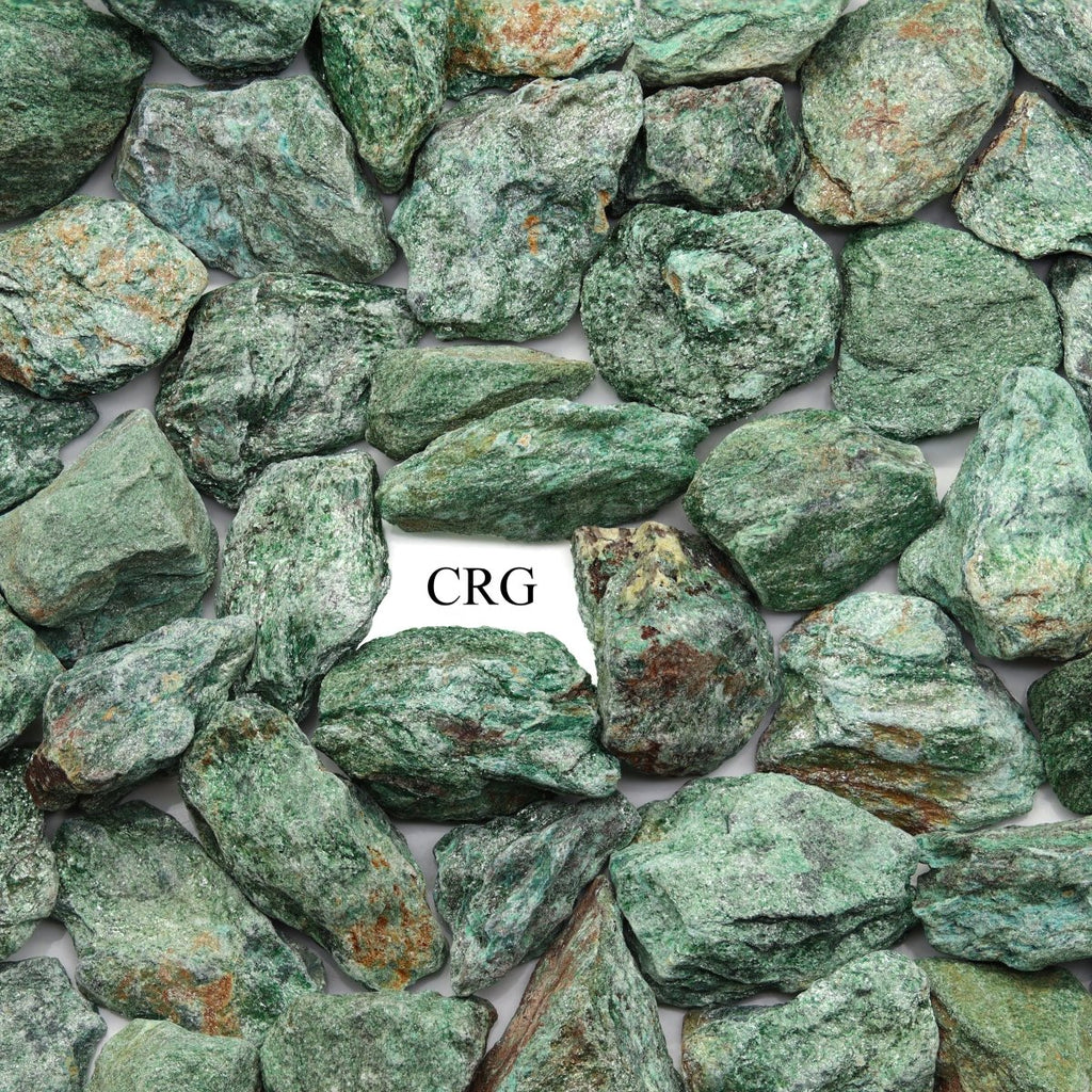 Rough Green Fuchsite / 30-60mm AVG - 1 LB. LOT