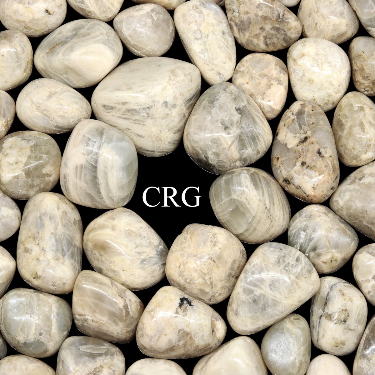 Tumbled Silver Moonstone / 20-50mm AVG - 1 KILO LOT