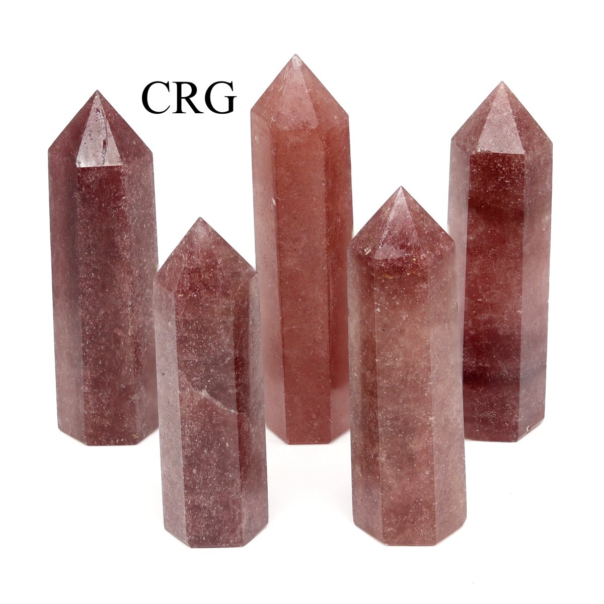 Strawberry Quartz Obelisk Towers / 4-12cm AVG - 1 KILO LOT