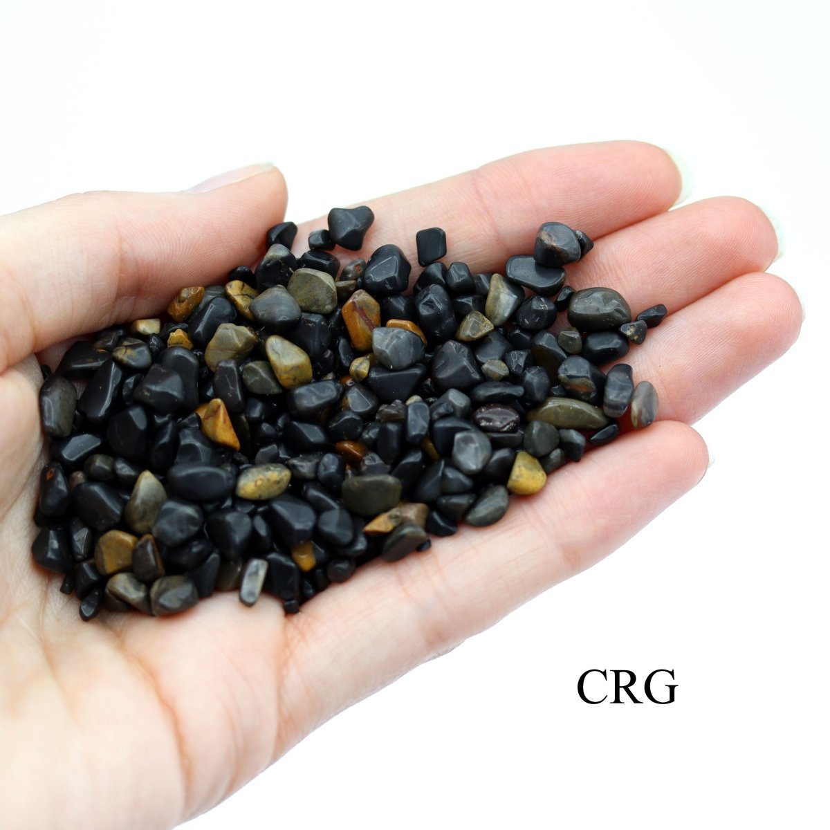 Tumbled Black Onyx Confetti Chips / 4-7mm AVG - 1 KILO LOT