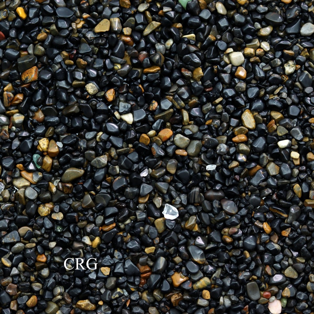 Tumbled Black Onyx Confetti Chips / 4-7mm AVG - 1 KILO LOT