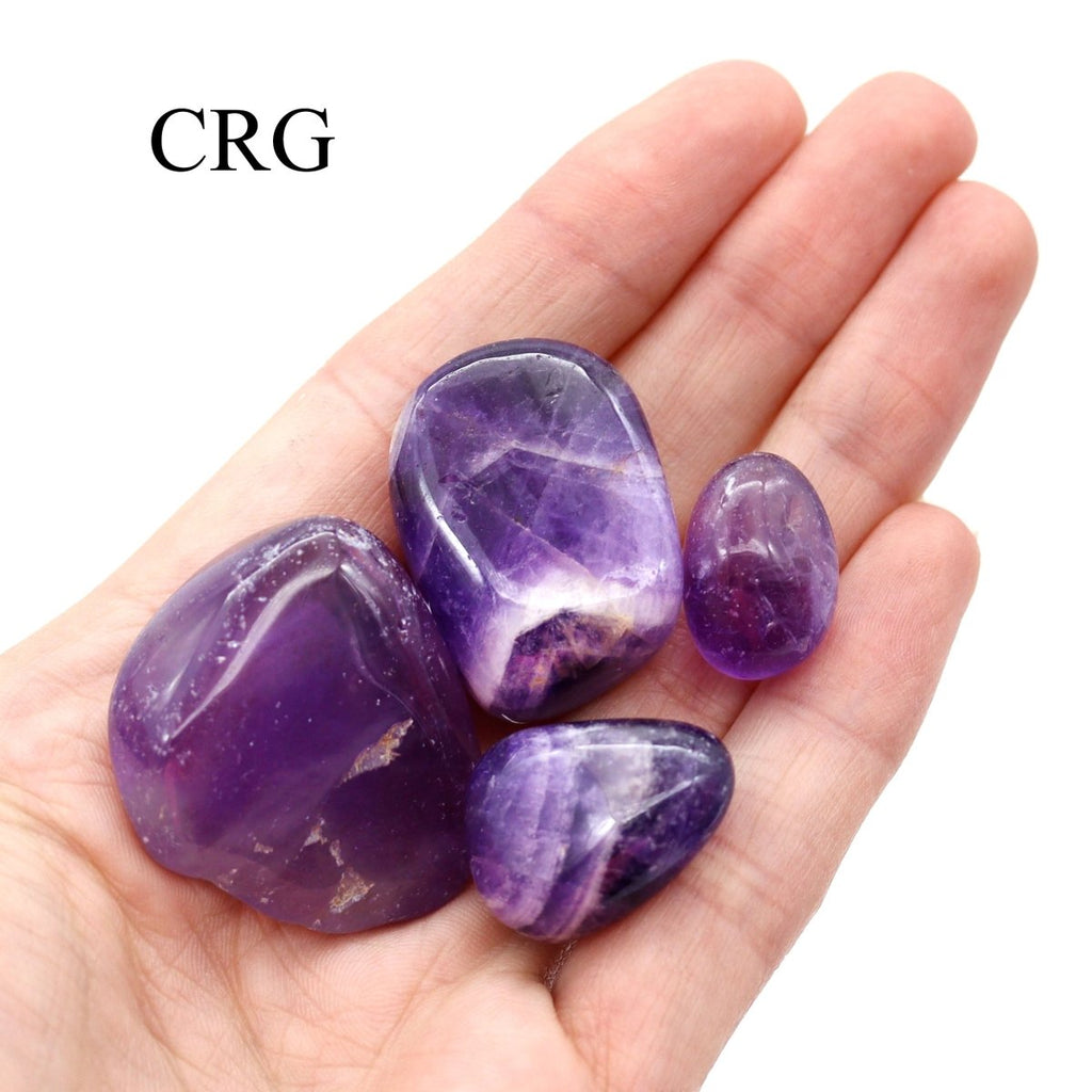 High Quality Tumbled Chevron Amethyst / 20-40mm AVG - 1 KILO LOT