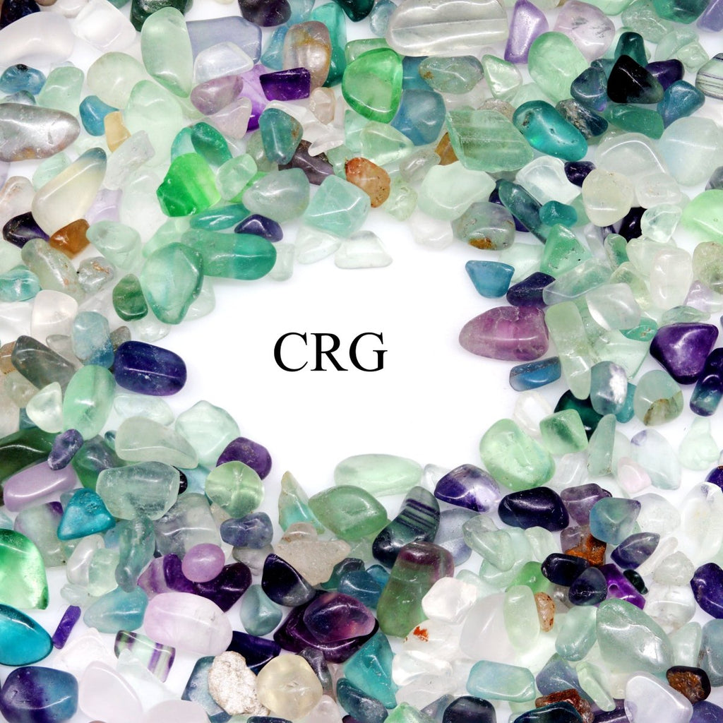Tumbled Rainbow Fluorite Chips / 5-20mm AVG - 1 KILO LOT