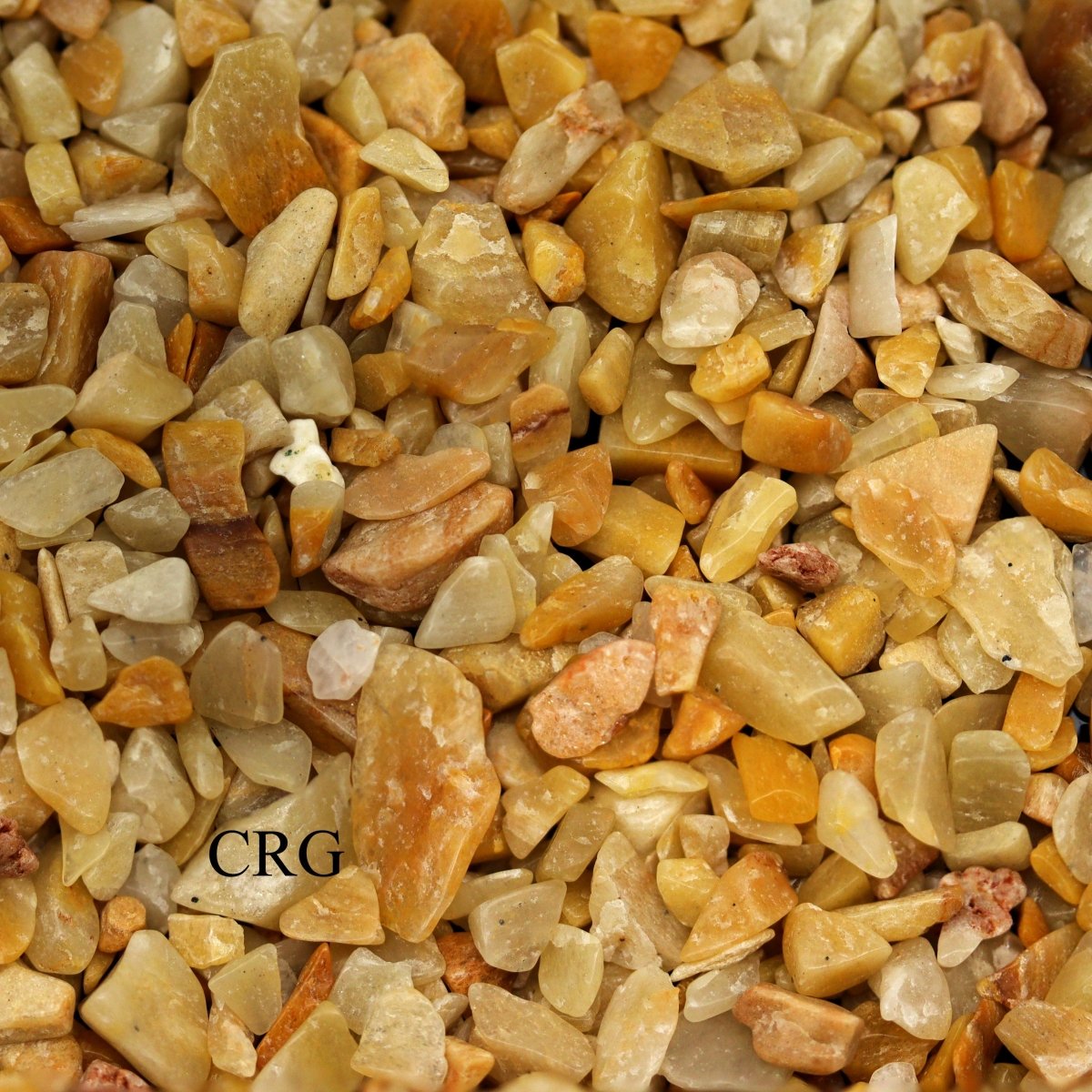 Tumbled Mixed Yellow Jasper and Quartz Confetti Chips / 4-7mm AVG - 1 KILO LOT