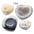 Agate Druzy Hearts / 2-5" AVG - 1 KILO LOT