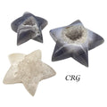 Agate Druzy Stars 2-5" AVG - 1 KILO LOT