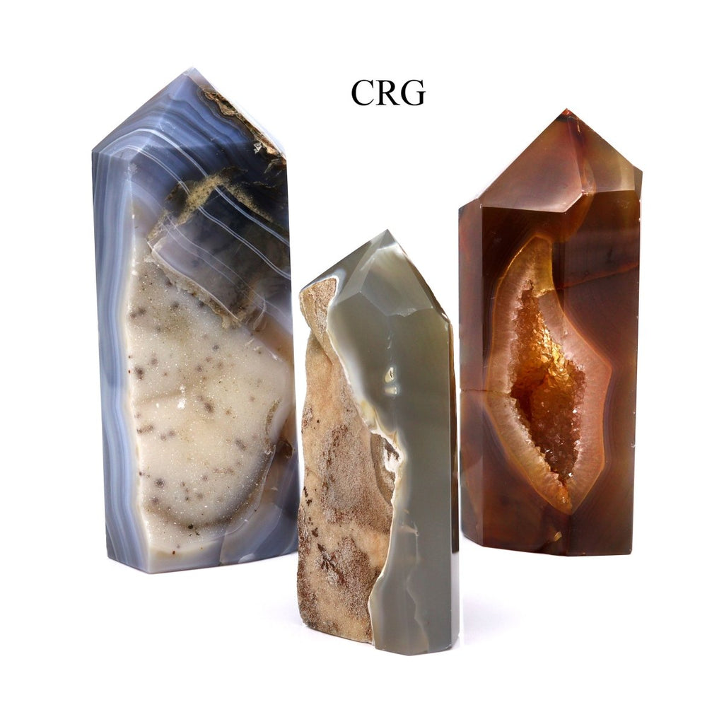 Polished Agate Towers / 3-6" AVG - 1 KILO LOT