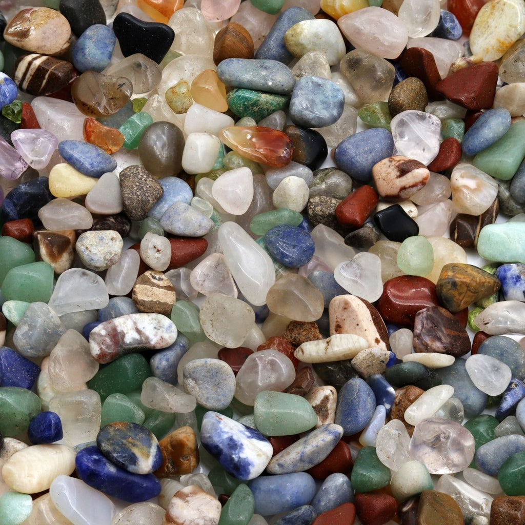 Tumbled Size #0 Gemstone Mix / 10mm AVG - 1 LB. LOT