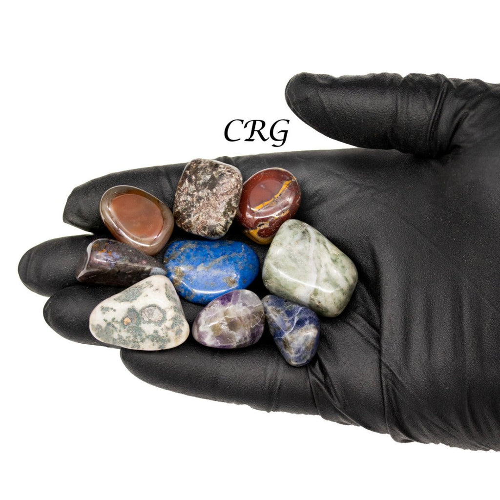 Tumbled Medium A88 Gemstone Mix / 0.5-1" AVG - 1 LB. LOT