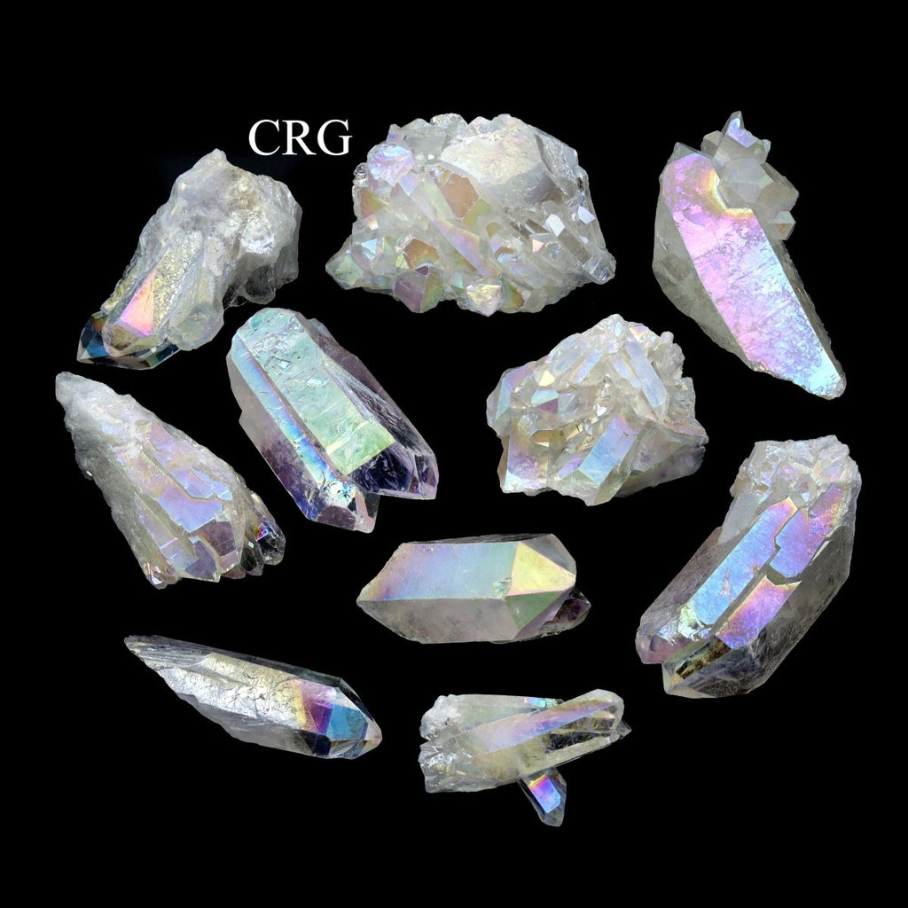 Angel Aura Quartz Mixed Points and Clusters / 50-300g AVG - 1 LB. LOT