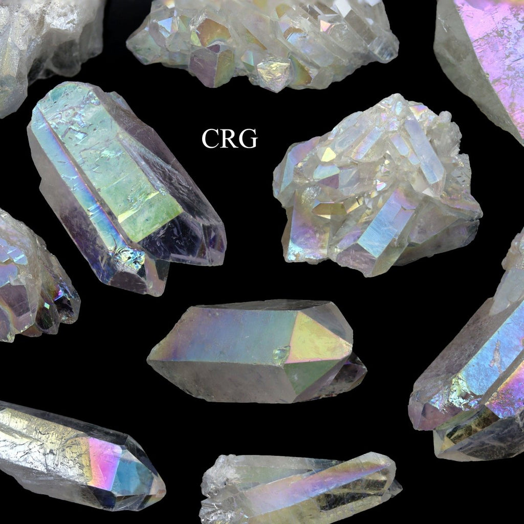Angel Aura Quartz Mixed Points and Clusters / 50-300g AVG - 1 LB. LOT
