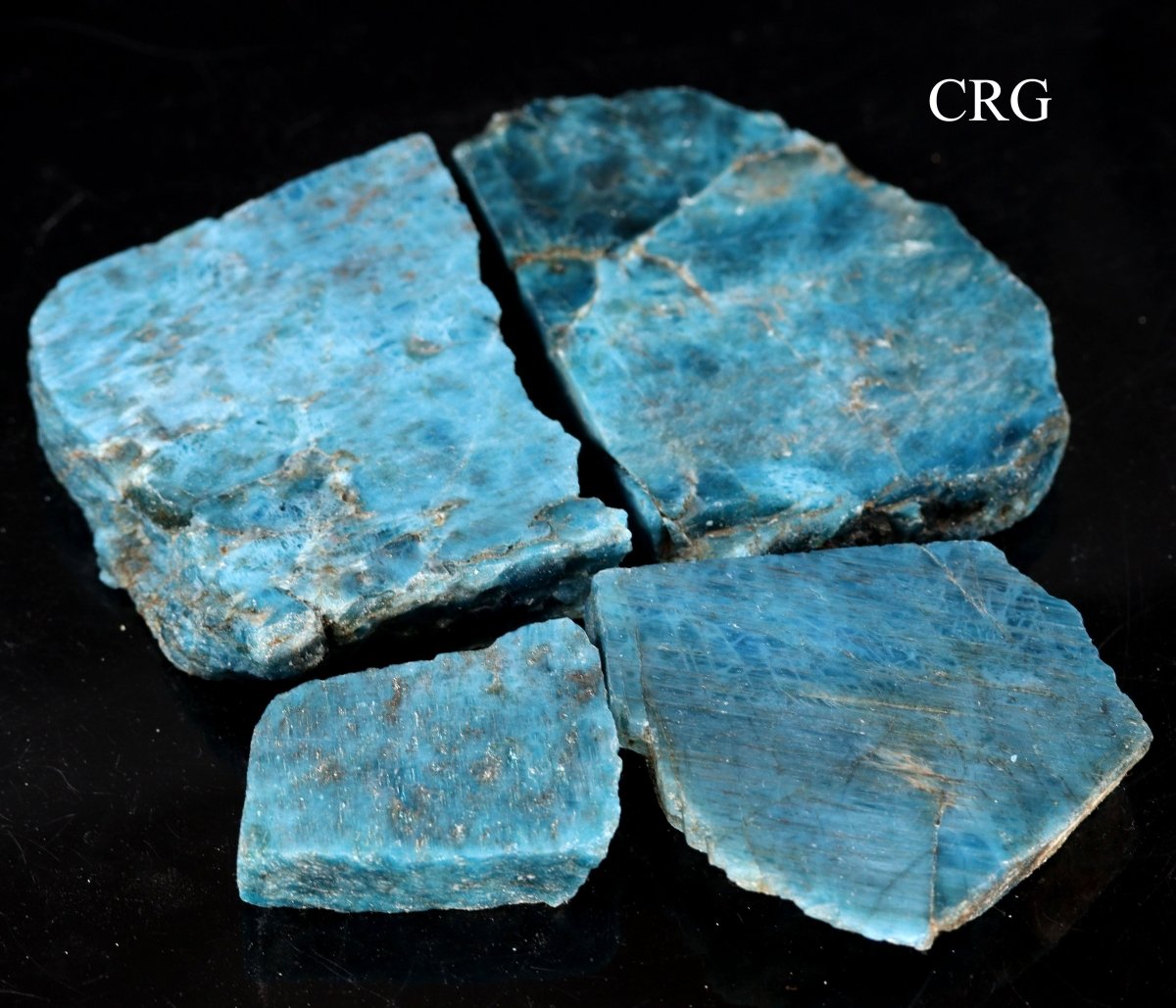Apatite Palm Size Slabs / One Side Polished / 2-4" AVG - 1 LB. LOT
