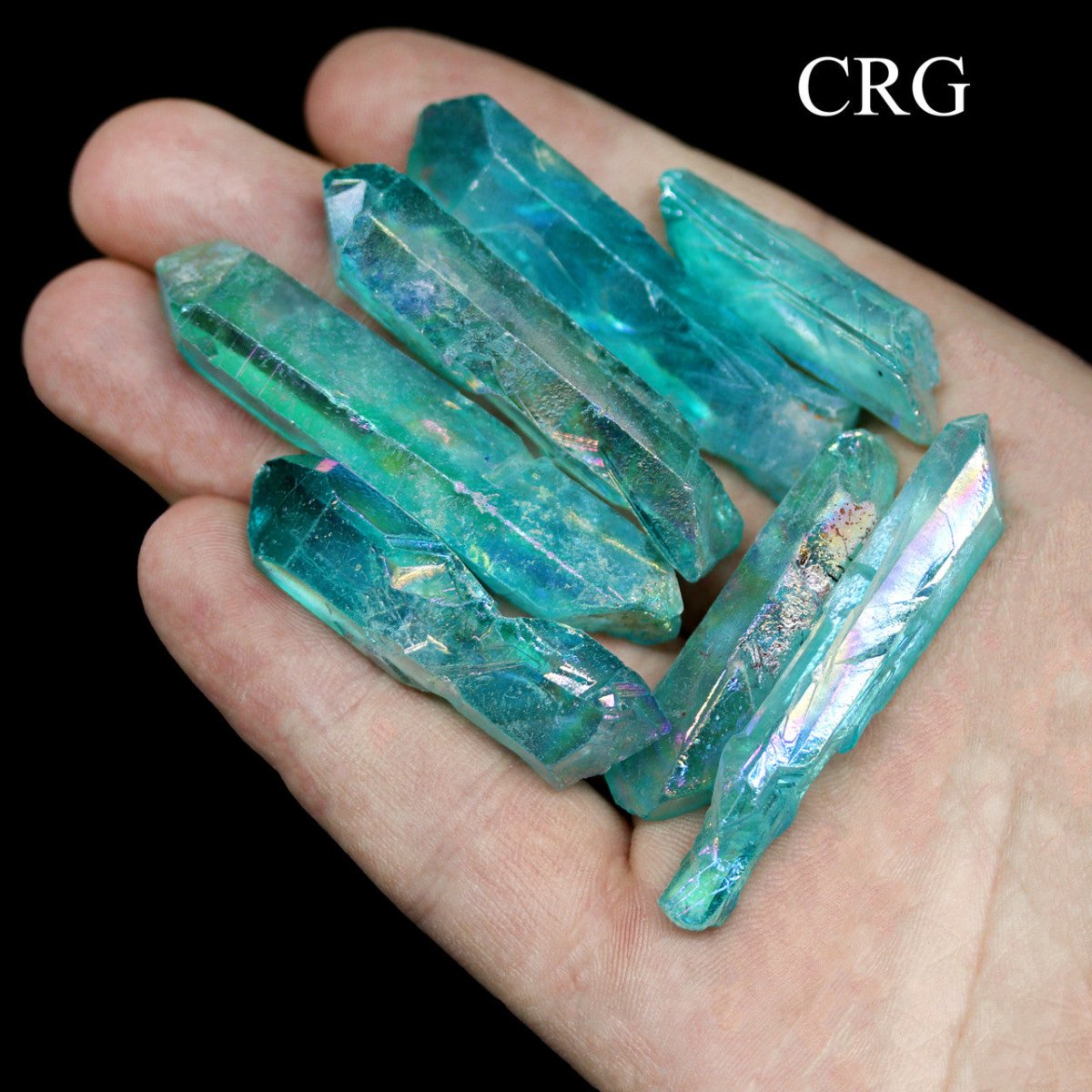 Aqua Aura Quartz Points / 1-3" AVG - 1 LB. LOT