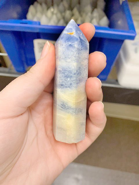 Blue Calcite Towers / 2.5-4.5" AVG - 1 LB. LOT