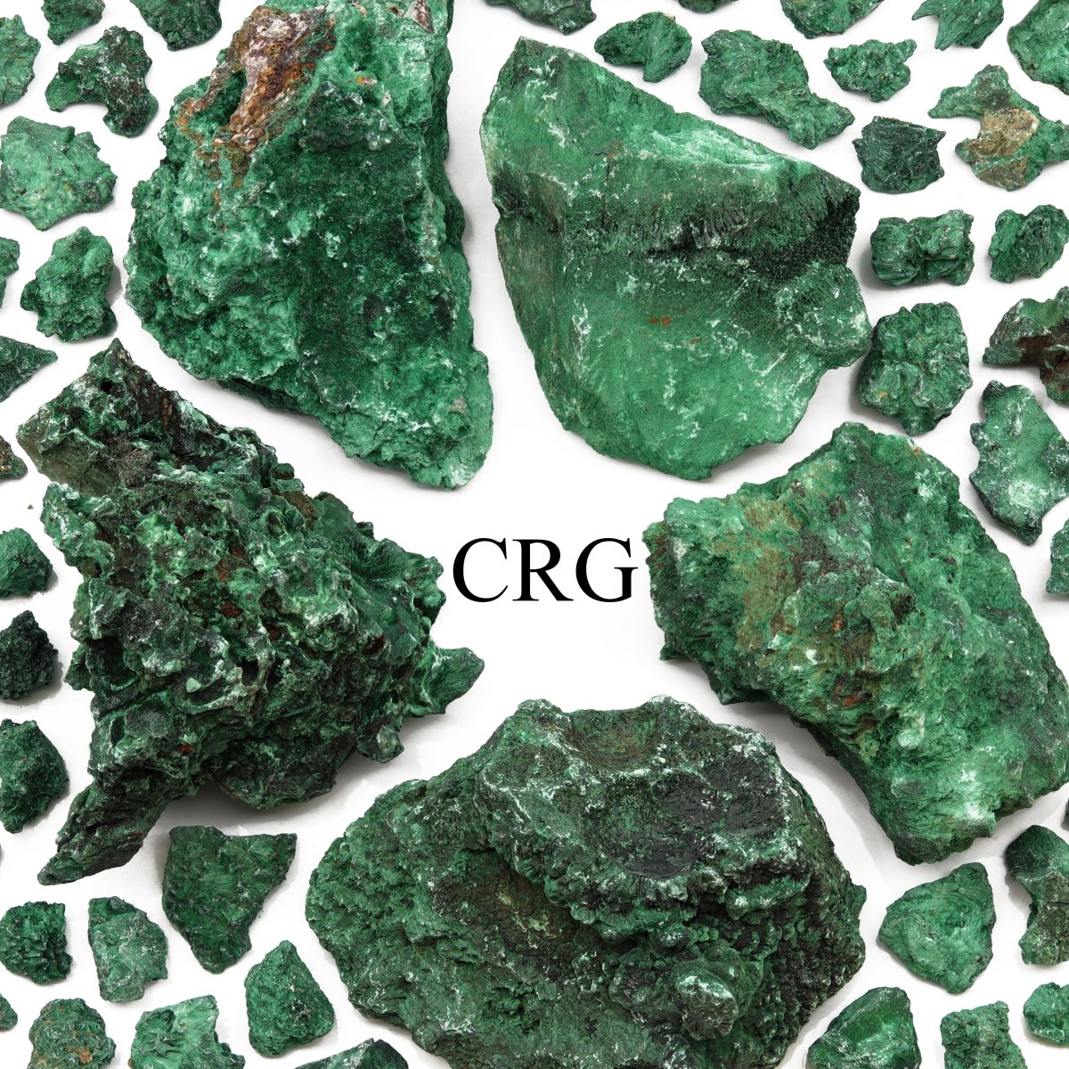 2 LB. Fibrous Malachite / MIXED SIZES