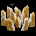 Honey Calcite Carved Towers / 8-12cm AVG - 1 LB. LOT