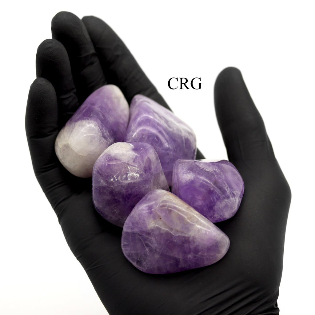 Tumbled Banded Amethyst / 30-60mm AVG - 1 LB. LOT