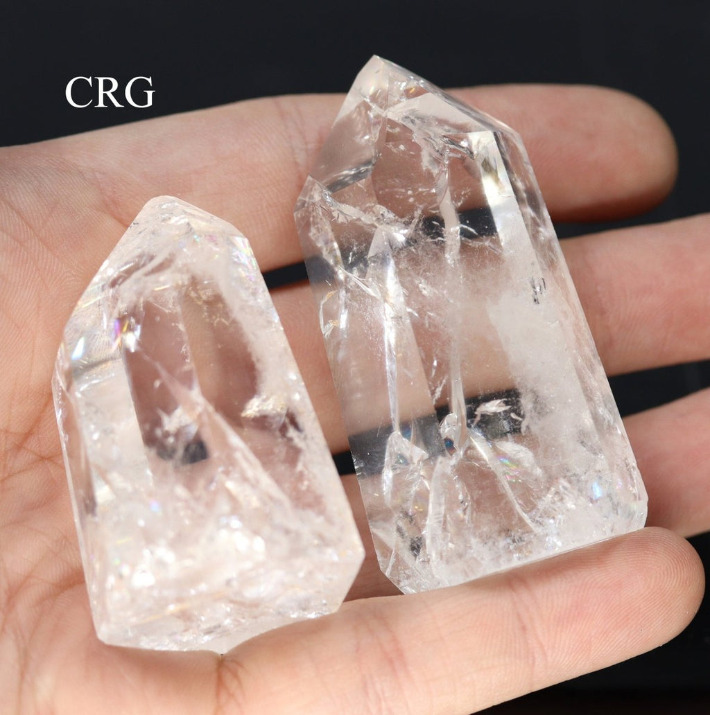 Polished Crackle Quartz Points / 1-3" AVG - 1 LB. LOT