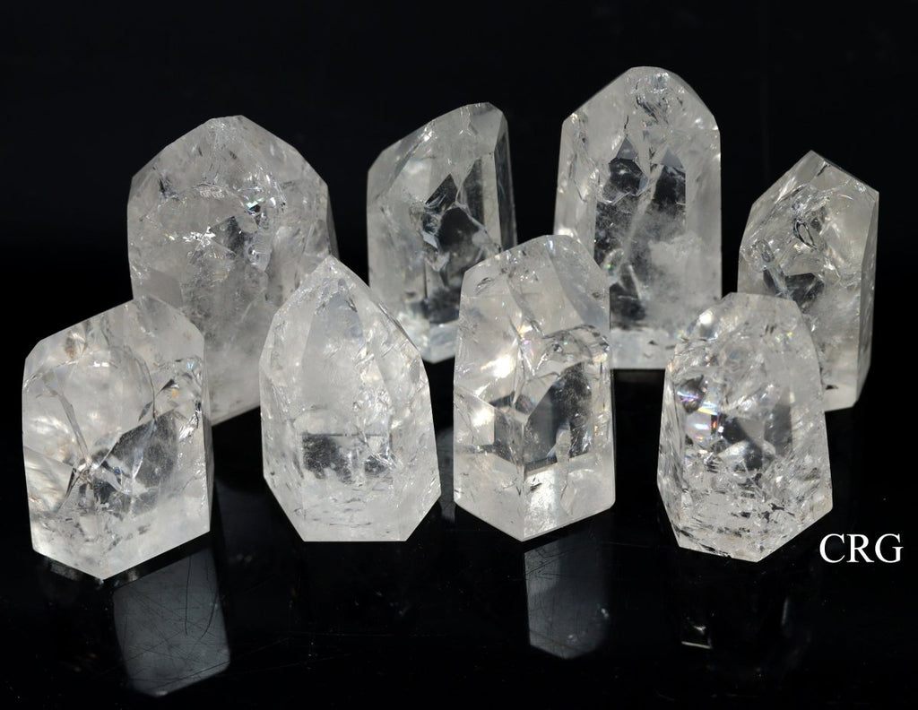 Polished Crackle Quartz Points / 1-3" AVG - 1 LB. LOT
