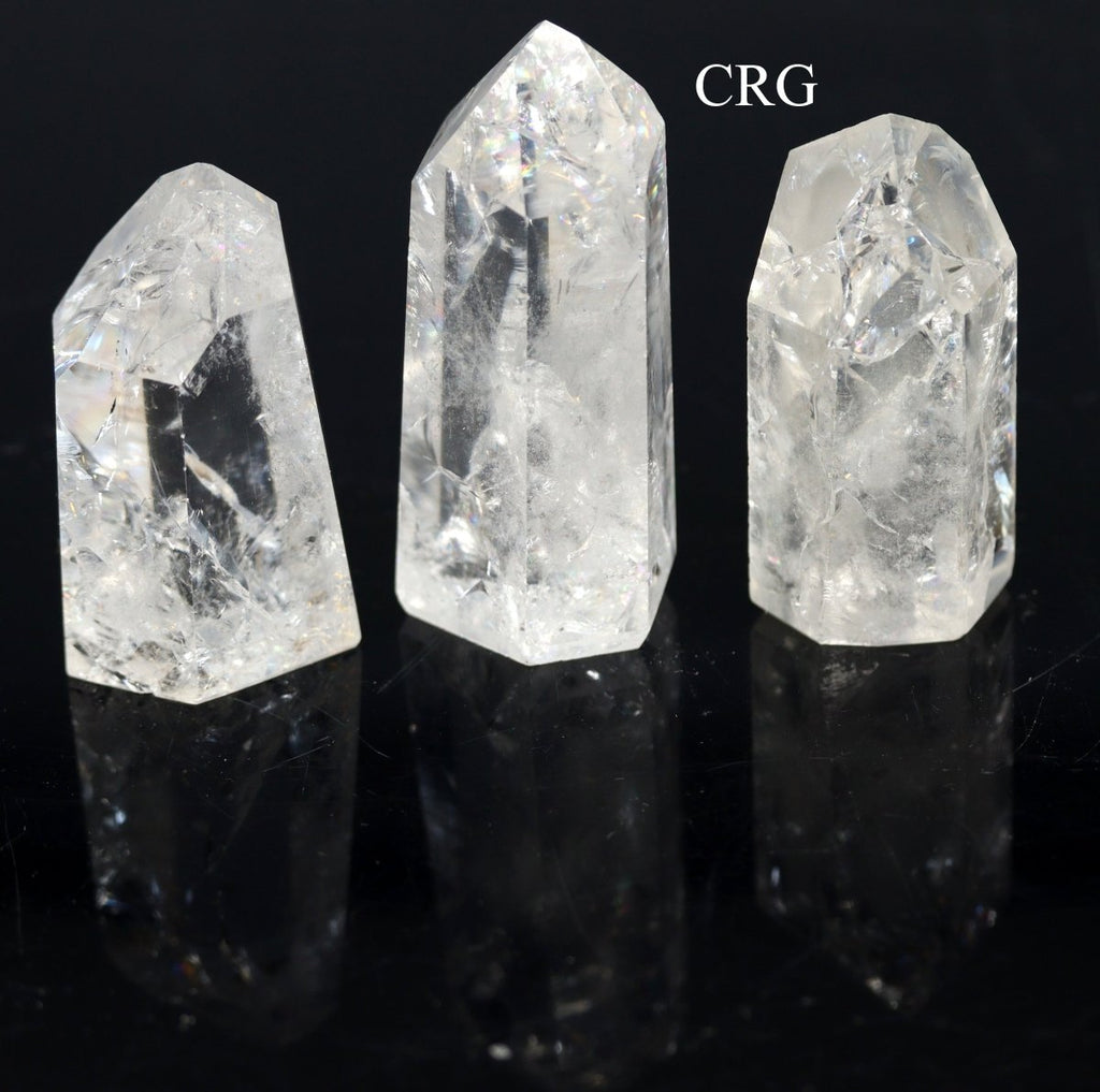 Polished Crackle Quartz Points / 1-3" AVG - 1 LB. LOT