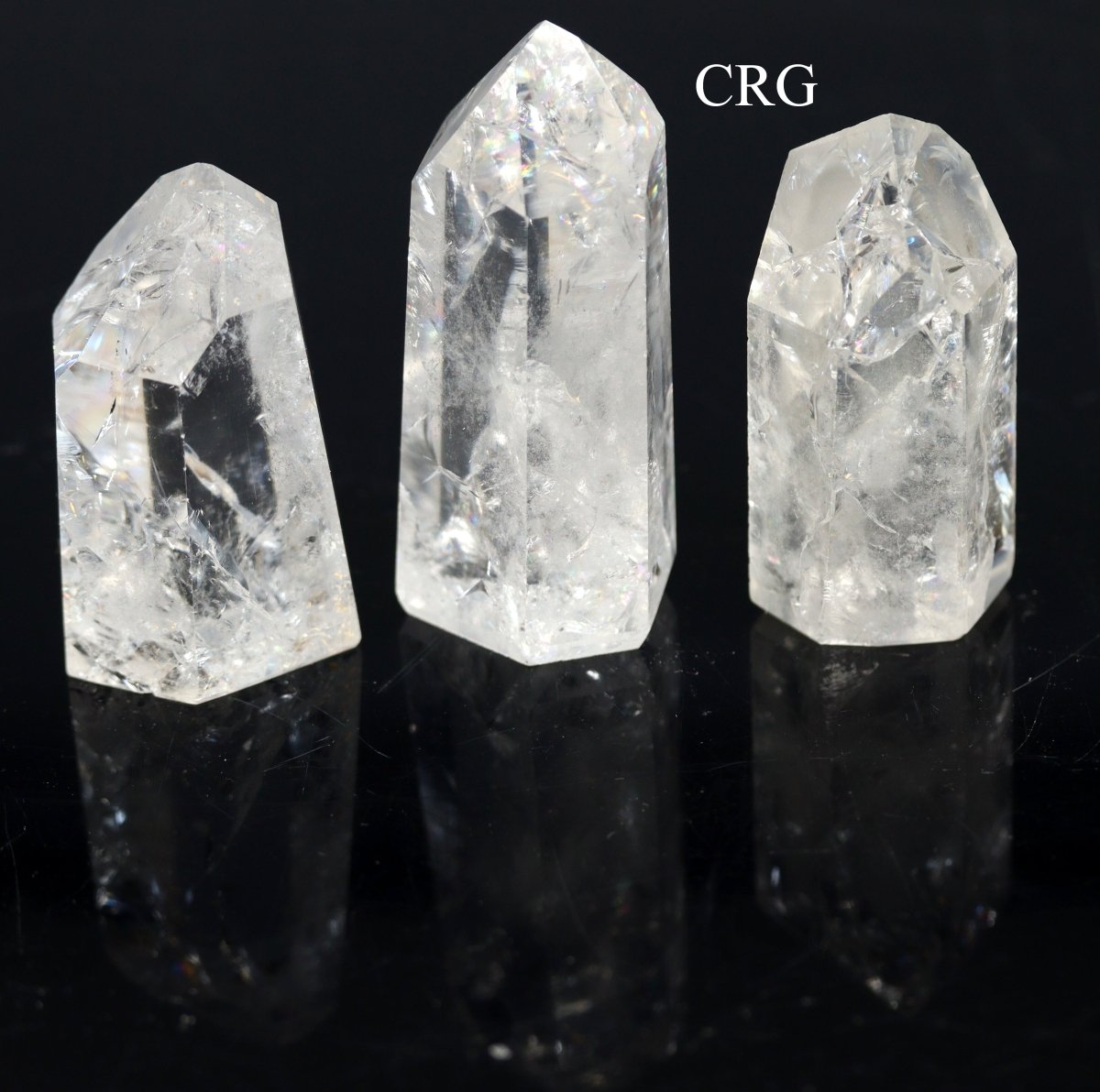 Polished Crackle Quartz Points / 1-3" AVG - 1 LB. LOT