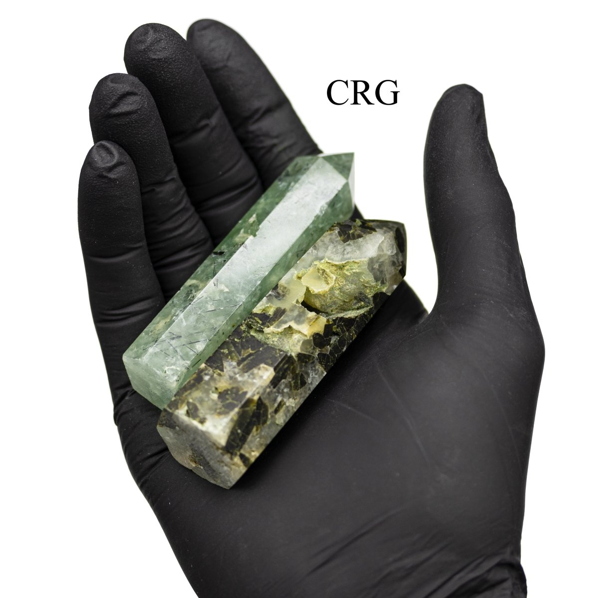 Prehnite Carved Towers 8 to 12 cm (1 Pound)