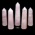 Rose Quartz Carved Towers / 8-12cm AVG - 1 LB. LOT