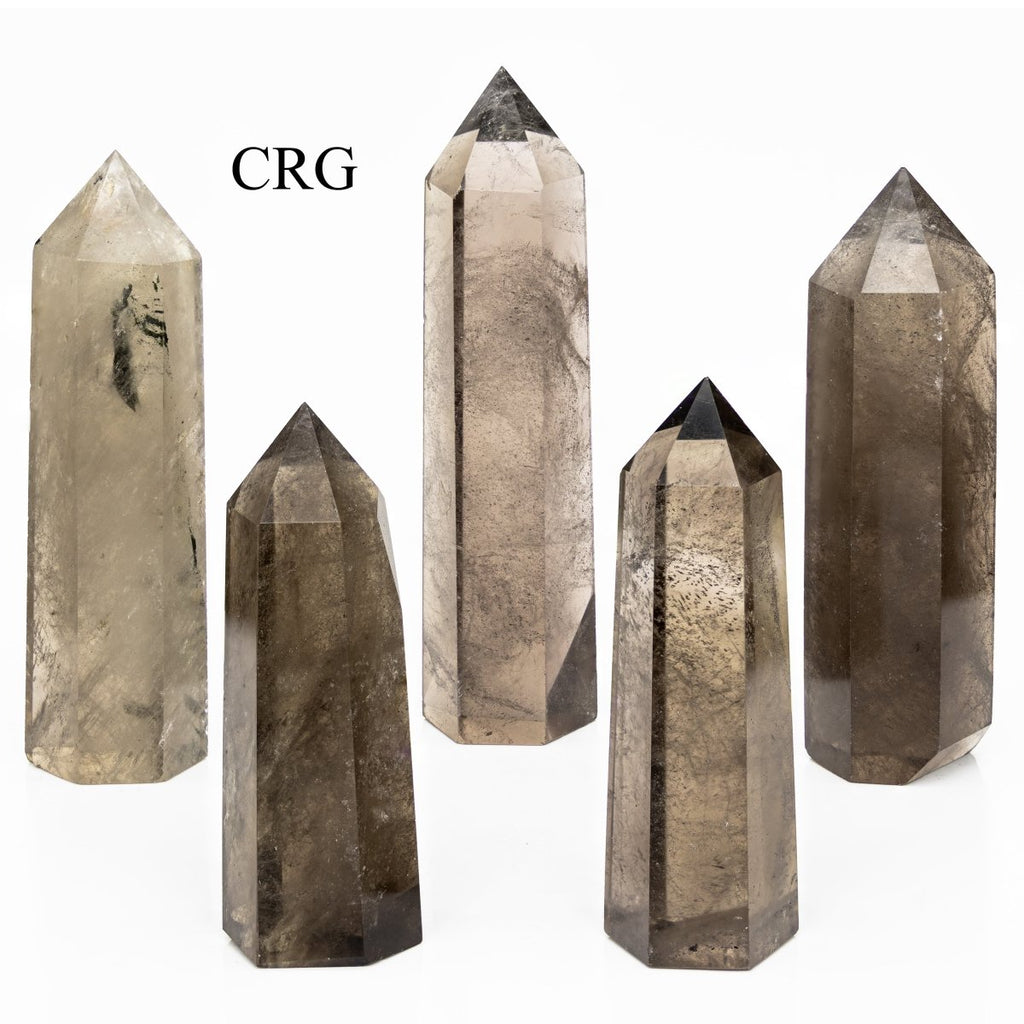 Smoky Quartz Carved Towers / 8-12cm AVG - 1 LB. LOT