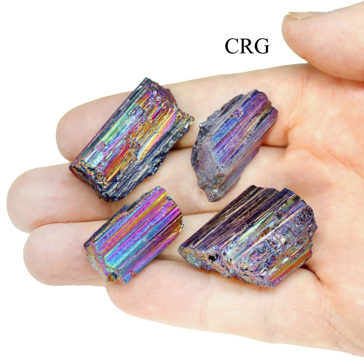 Titanium Aura Black Tourmaline Rods / 1-4" AVG - 1 LB. LOT